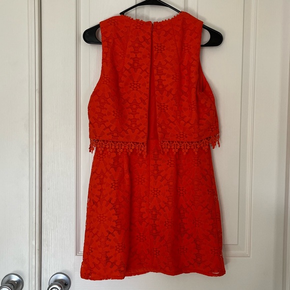 Topshop petite orange lace dress - Picture 2 of 5